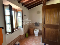 Large semi-detached farmhouse with land and olive trees in a panoramic position