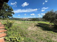 Large semi-detached farmhouse with land and olive trees in a panoramic position
