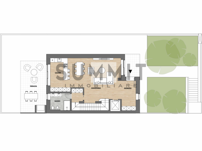 SANTORSO - Centro: In pieno centro paese, bellissima BIFAMILIARE dalle ampie metrature con giardi...
