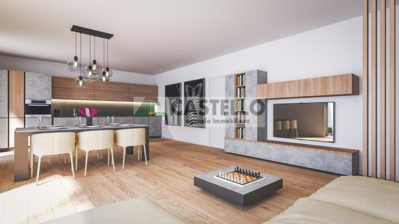 Campodarsego Centro importante attico di ~130mq netti interni con ampia zona giorno di 60mq, 3 ca...