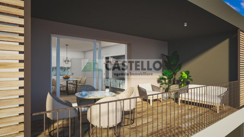 Campodarsego Centro importante attico di ~130mq netti interni con ampia zona giorno di 60mq, 3 ca...