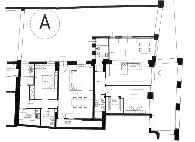 PADOVA - ZONA DUOMO: 
Con una superficie totale di circa 550 mq, questo immobile presenta grandi ...