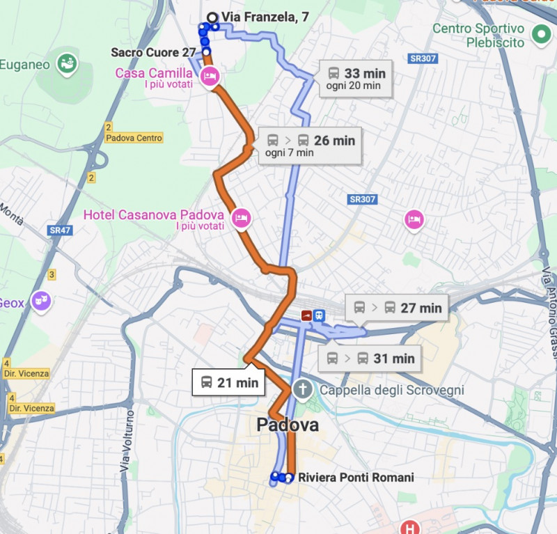 Vicino Arcella San Bellino. Stanza singola, con letto una piazza e mezza, per una persona per lav...