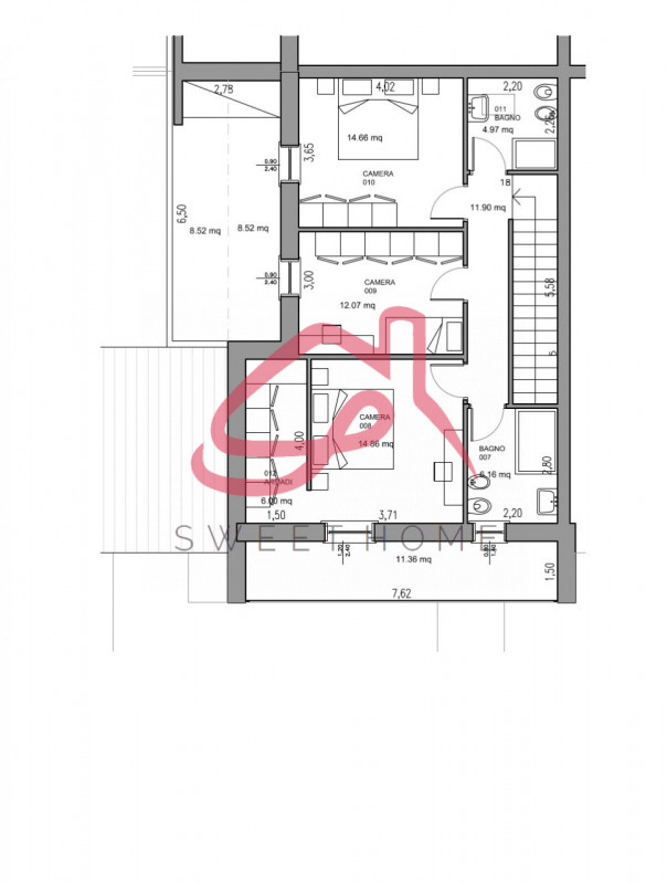 Limena (Centro): in zona centrale, porzione di bifamiliare.
Piano Terra: ingresso, ampio soggiorn...