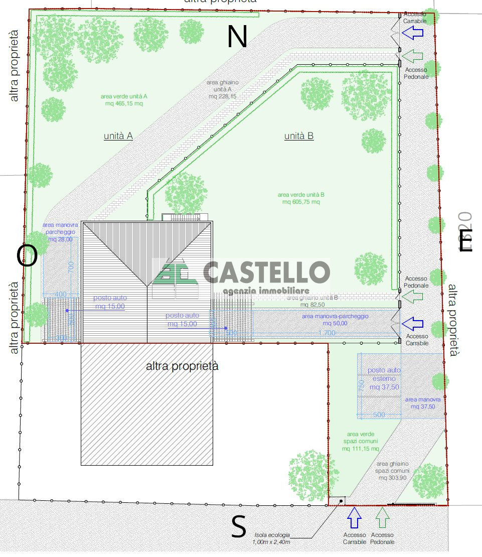 Campodarsego trifamiliari di ampia metratura con giardino di circa 700mq