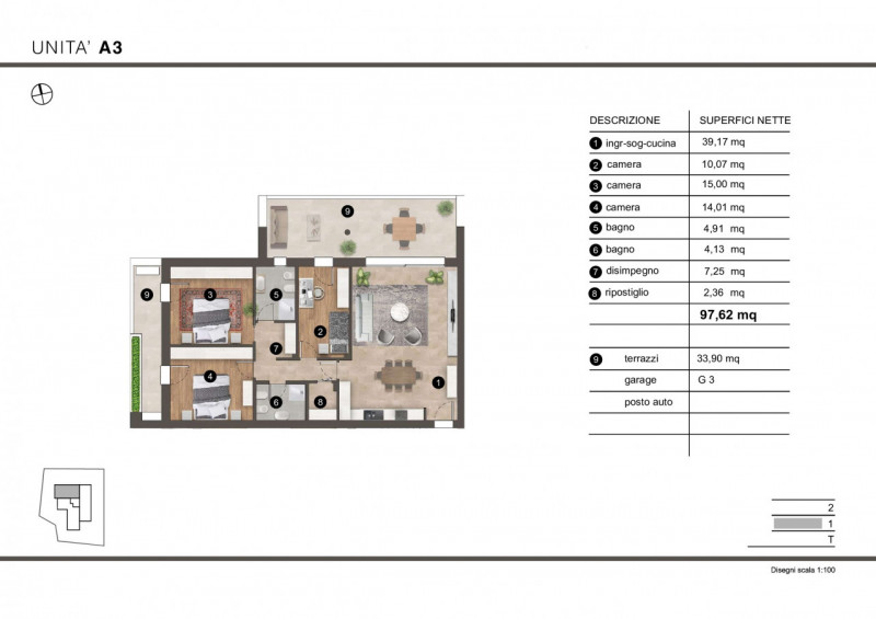 Nuovo appartamento in costruzione in zona residenziale ad Albignasego.
La residenza si compone da...