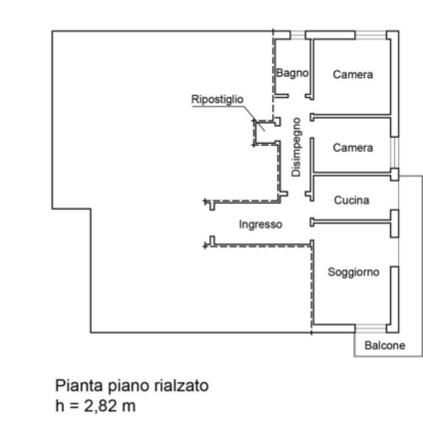 GAMBELLARA (VI) VIA SAN GIORGIO 5 - Piena proprietà di appartamento al piano rialzato, con cantin...