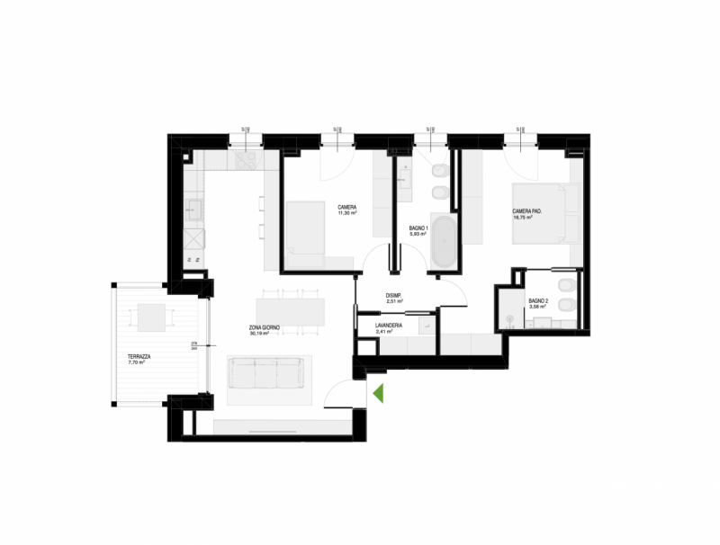 Rif. BAA101 Per info: Beatrice 3923361100

Proponiamo in affitto un elegante e luminoso appartame...