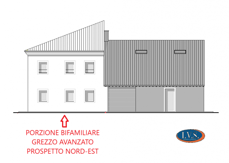 MONTEGALDELLA (VI) Proponiamo PORZIONE DI BIFAMILIARE di 250 mq al GREZZO AVANZATO disposta su du...