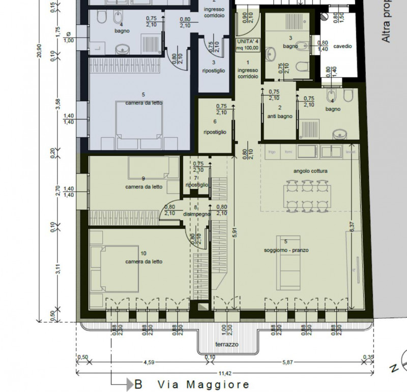Battaglia terme: in posizione comoda a tutti i servizi quotidiani, proponiamo in vendita trilocal...