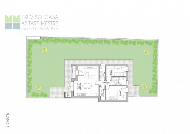 Proponiamo in Vendita appartamento, con ingresso indipendente,  a 2 Camere da letto, al piano Ter...