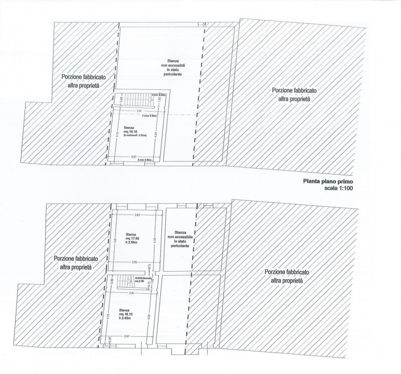 MONSELICE: in zona di campagna, comoda alla Strada Statale 16, porzione di fabbricato collabente ...
