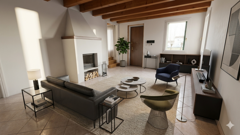 Camisano, immersa nel verde, vendesi tipica casa rurale ristrutturata completamente a nuovo e mai...