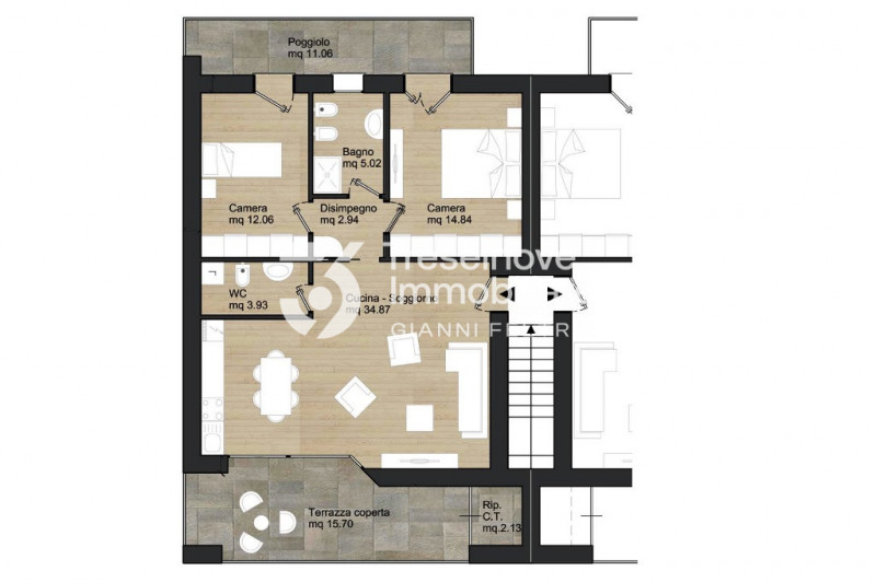 (Per INFO Feltrin ing. Gianni 3288349492) Proponiamo in vendita appartamenti al primo piano in fa...