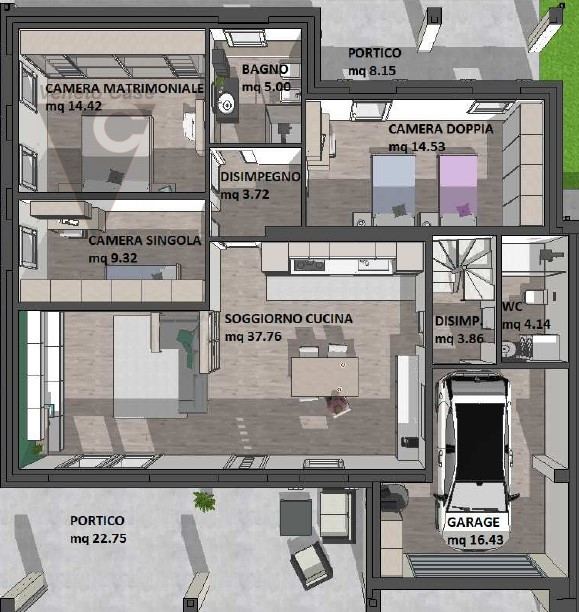 A Brugine, proponiamo in vendita porzione di bifamiliare posta al piano terra. La soluzione è com...