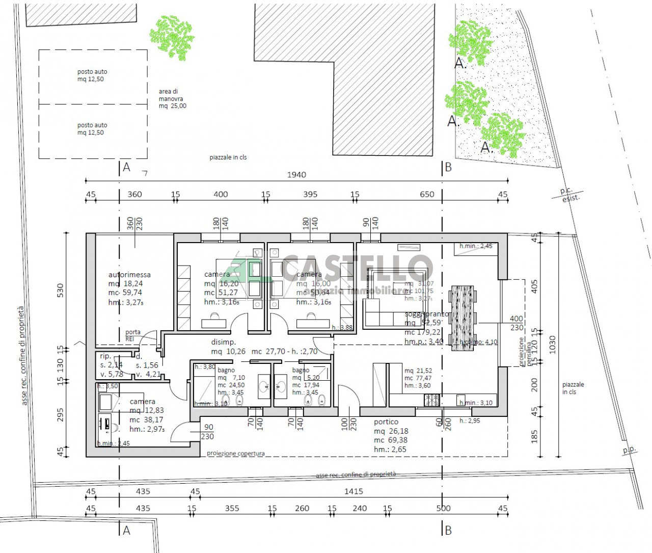 Vigonza busa a due passi dai servizi villa singola in Bioedilizia