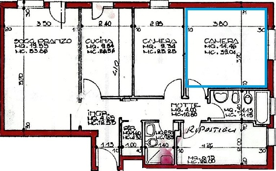 Sarmeola di Rubano affittasi STANZA MATRIMONIALE di 14m² in appartamento per studenti/lavoratori....