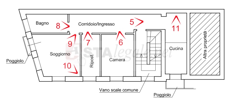 ISOLA VICENTINA (VI) VIA ROMA 29 - Piena proprietà di abitazione al primo piano composta da corri...