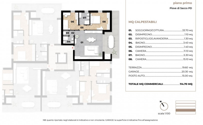 In centro paese a Piove di Sacco, proponiamo in vendita un esclusivo appartamento trilocale situa...