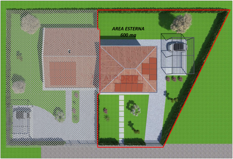 BRUGINE - Porzione di BIFAMILIARE sviluppata ai piani terra e primo, con spazio esterno di 600 mq...