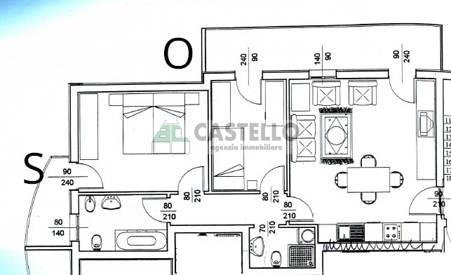 Curtarolo centro paese, in quartiere residenziale interessante appartamento con 2 camere libero d...