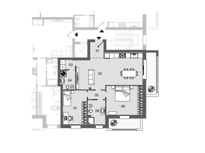 SAONARA: appartamento al piano primo in un moderno complesso residenziale in costruzione composto...