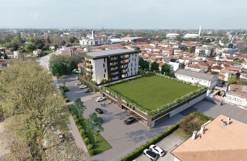 Nuova costruzione, piano attico di ampie dimensioni composto da una zona living di quasi 50 mq ch...