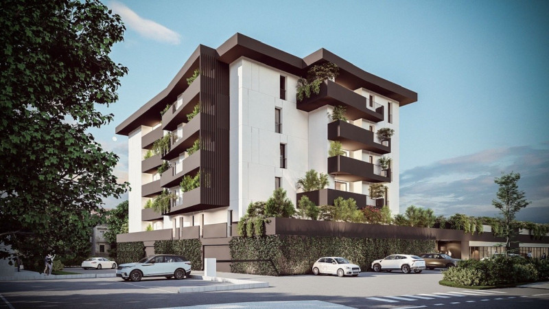 Nuova costruzione, piano attico di ampie dimensioni composto da una zona living di quasi 50 mq ch...