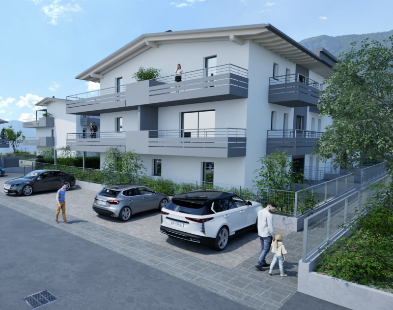 Trilocale con ampio giardino in classe A+