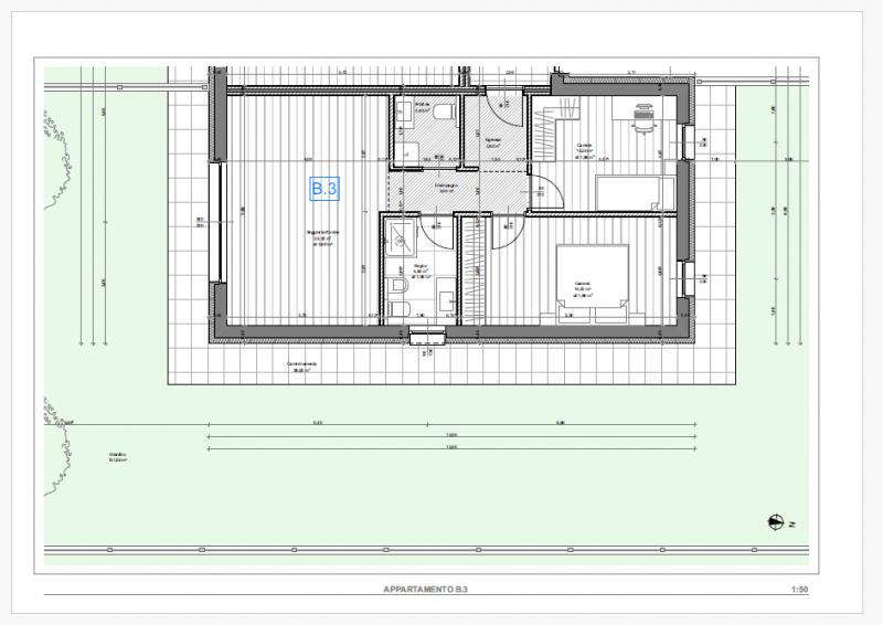 Trilocale con ampio giardino in classe A+