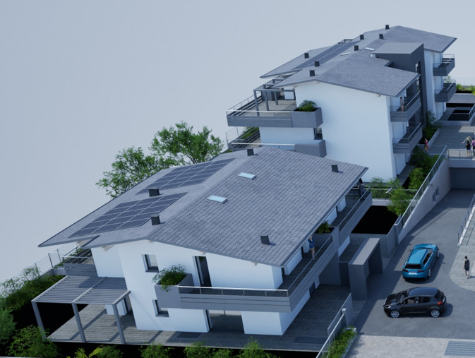 Trilocale con ampio giardino in classe A+