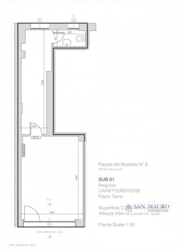 VICENZA Giardini Salvi: elegante negozio vetrinato situato nella rinomata zona dei Giardini Salvi...