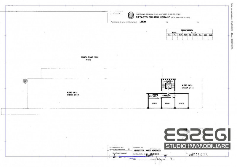 LIMENA: Proponiamo in locazione ufficio situato al primo piano all’interno di un contesto direzio...