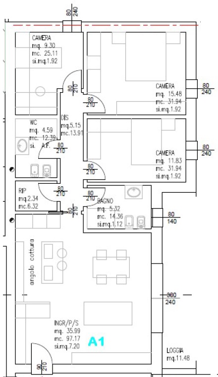 Riferimento annuncio: A1/G11 – A Treviso (TV), zona Sant’Artemio, proponiamo in vendita appartame...
