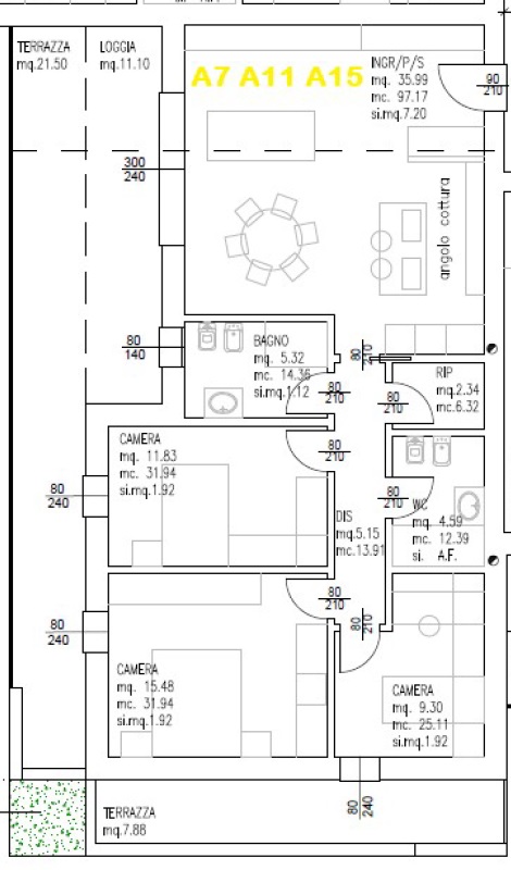 Riferimento annuncio: A11/G15 – A Treviso (TV), zona Sant’Artemio, proponiamo in vendita appartam...