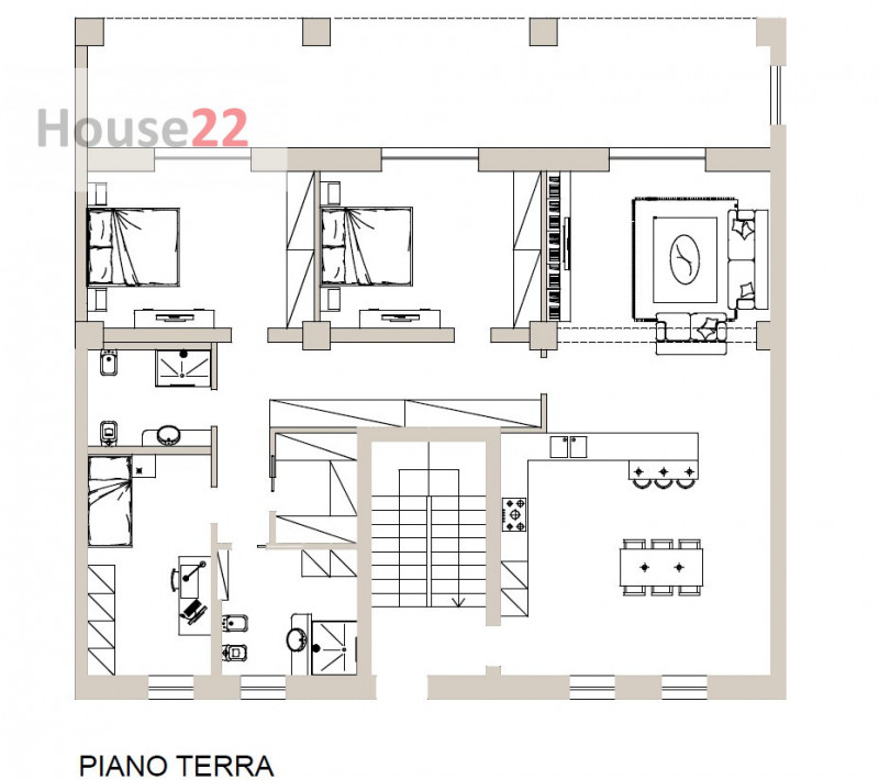 Questo SPAZIOSO TERRATETTO, con una volumetria totale di 1750 mc, fa parte di un contesto rurale ...