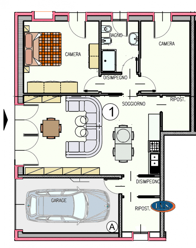 MONTEGALDA (VI) in un contesto di nuova costruzione proponiamo BICAMERE al piano terra, immerso n...