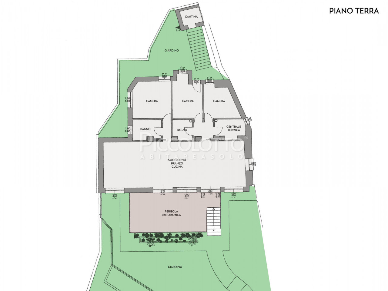 Asolo, centro storico - Villa panoramica con giardino