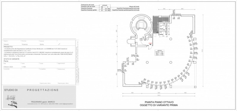 All’interno della Torre del Centro Direzionale Summano è disponibile un intero piano direzionale ...