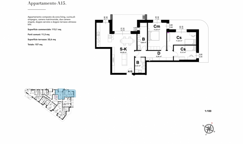 (Per INFO Vittorio 3517343301) Nel cuore del prestigioso Residence a Montebelluna, al primo secon...