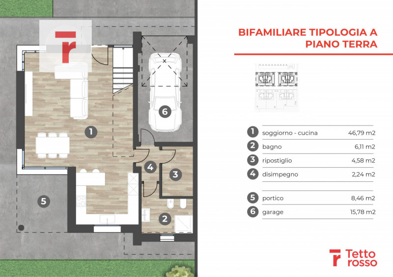 Bifamiliare di nuova costruzione inserita in un contesto immerso nel verde, dove i comfort abitat...