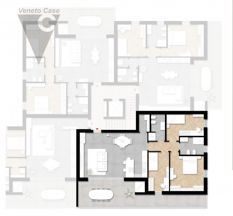 Proponiamo in vendita a Piove di Sacco, all’interno di un nuovo contesto residenziale, due appart...