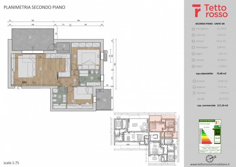 In nuovo contesto residenziale moderno, proponiamo luminoso appartamento all’ultimo piano caratte...