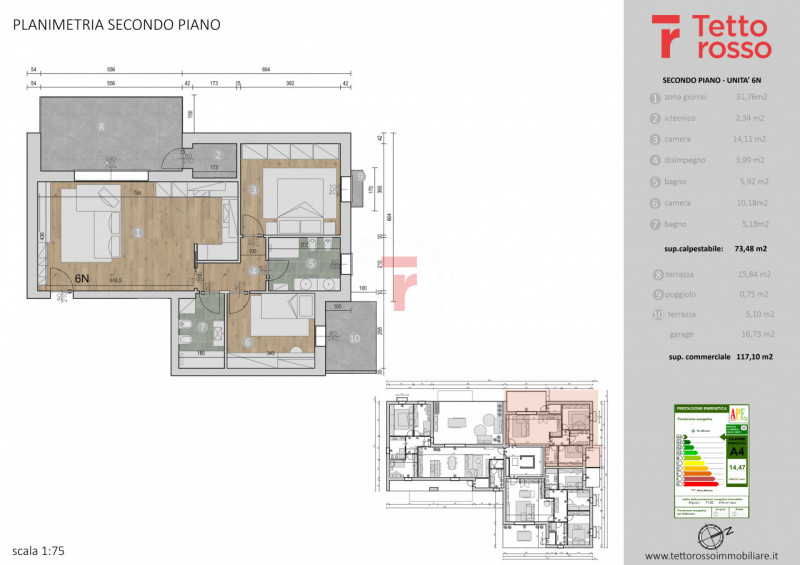 In nuovo contesto residenziale moderno, proponiamo luminoso appartamento all’ultimo piano caratte...