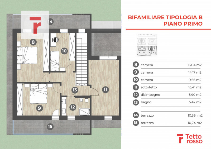 Vicinanze Guizza nuova porzione di bifamiliare con giardino di 360 mq disposto su tre livelli.

L...