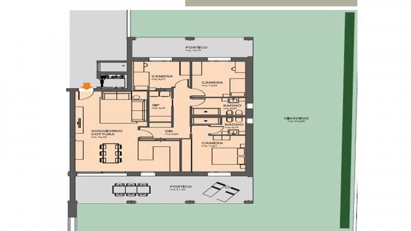 Bellissimo appartamento inserito in un complesso di sole 6 unità, situato a pochi passi dalle mur...