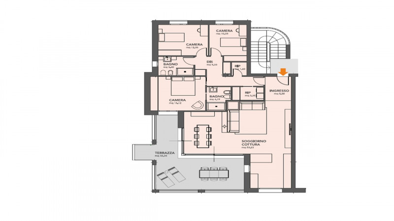 Se desideri vivere in un attico di nuova costruzione, elegante e in una posizione strategica a Tr...