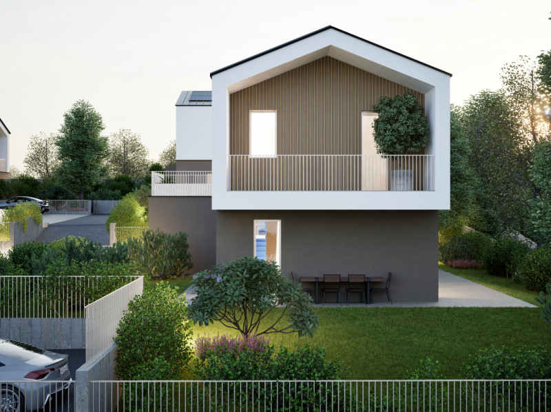 Immagina una deliziosa villetta su due livelli, con una superficie di 135 mq, perfetta per una fa...