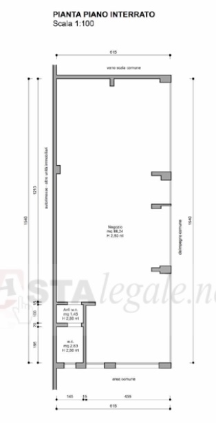 VICENZA (VI) VIA FRANCESCO CRISPI 39 - Piena proprietà di un negozio ed un posto auto, ubicati al...