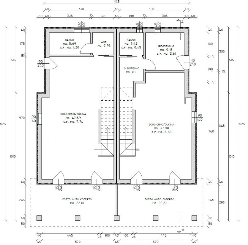 COMPOSIZIONE:
Bifamiliare in centro al paese di recente costruzione. Punto di forza dell'abitazio...